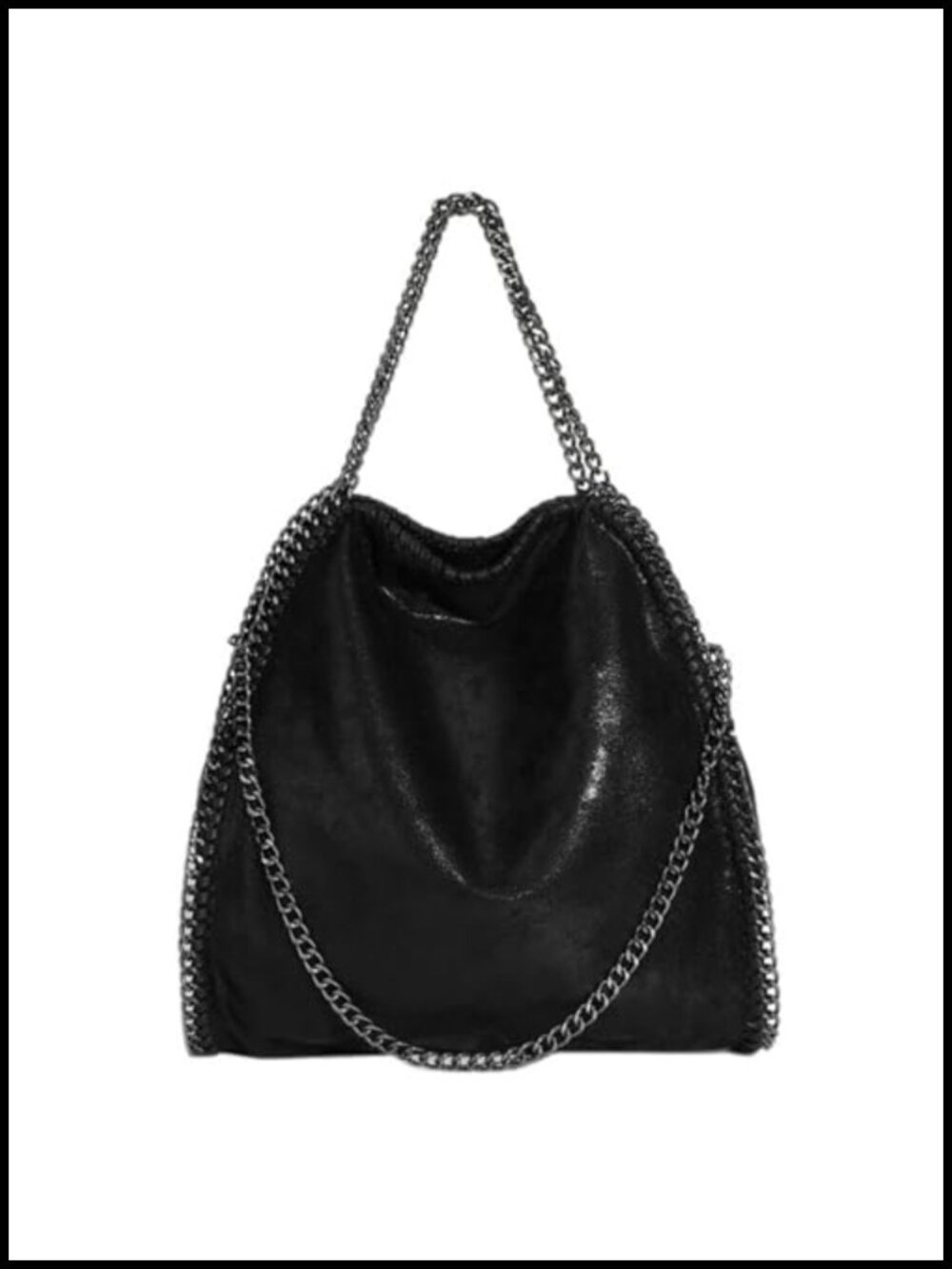 Womens Faux Leather Hobo Crossbody Bag Large Chain Shoulder Purse